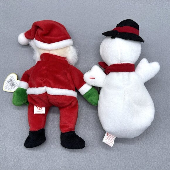 Christmas Holiday Plush Lot Santa Snowman Teddy Bear Holly & Berry Bear Stuffed - Picture 6 of 9